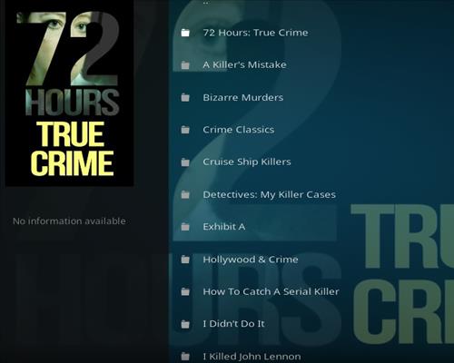 How To Install True Crime Network Kodi Addon Overview