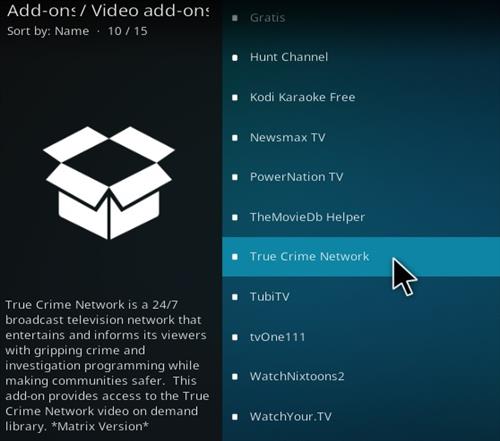 How To Install True Crime Network Kodi Addon Step 19