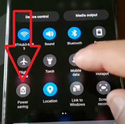 How To Turn Off 5G On a Samsung Galaxy S22 from Power Savings Option Step 1