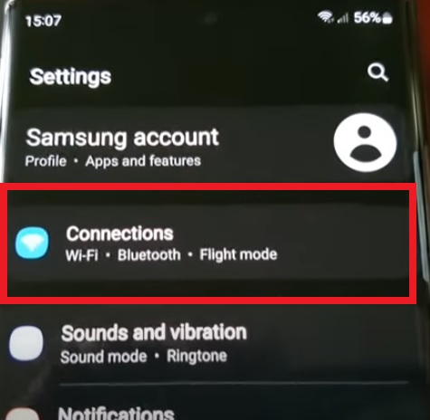 How To Turn Off 5G on a Samsung Galaxy S22 Step 2