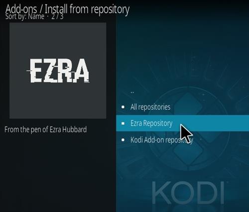 How To Install Ezra Kodi Addon Step 15