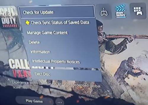 Fix for PlayStation Call of Duty Vanguard DUHOK - LESTER Error Message Step 1