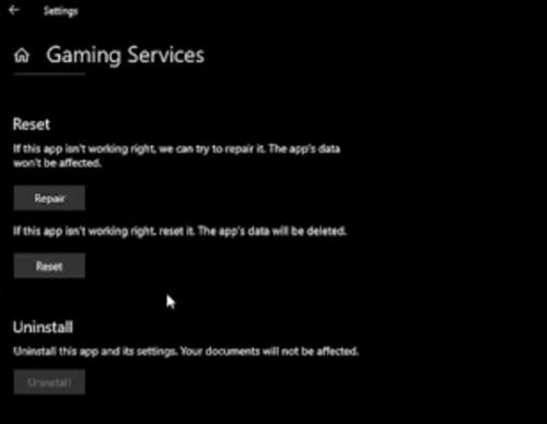 Fix Destiny 2 Crashing Reset Windows Gaming Services Step 5