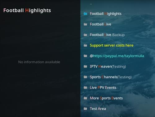 Rising Tides Kodi Sports Add-on Updated Overview