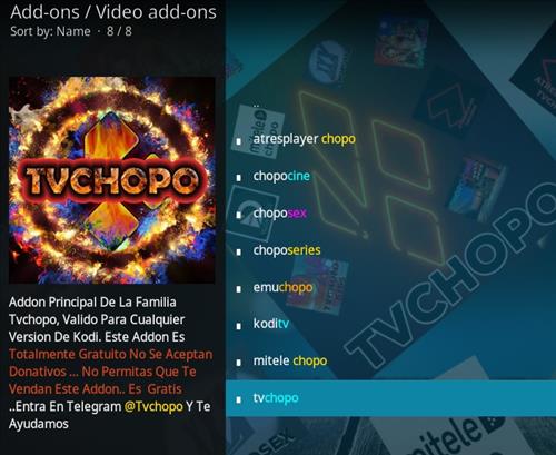 How To Install TV Chopo Kodi Addon Spanish Step 21