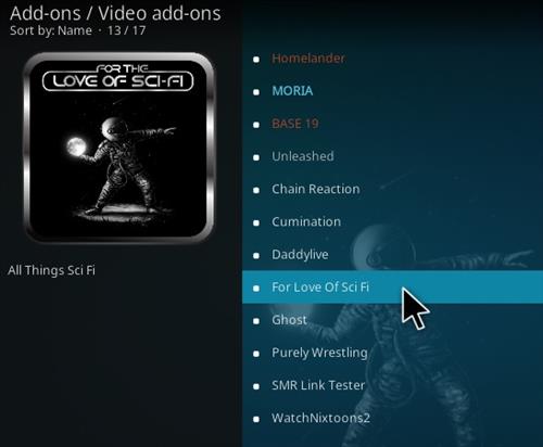 How To Install For The Love of Sci-Fi Kodi Addon Step 18